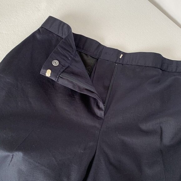 SAG HARBOR Navy Blue Stretch  Zip Cropped Pants Women’s Size 16 NWT - Picture 6 of 10